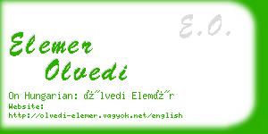 elemer olvedi business card